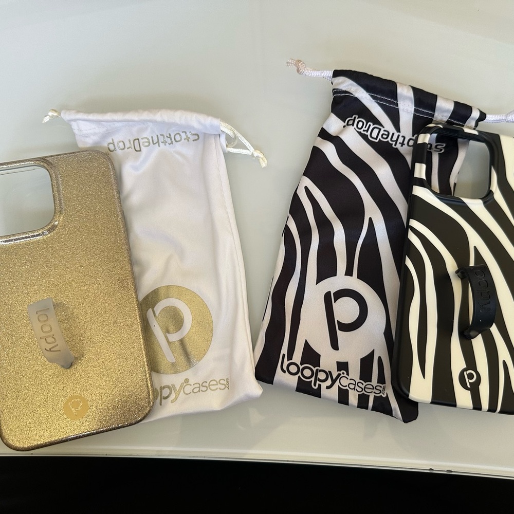 Loopy Case Gold and Zebra iPhone 14 Pro Max Cases